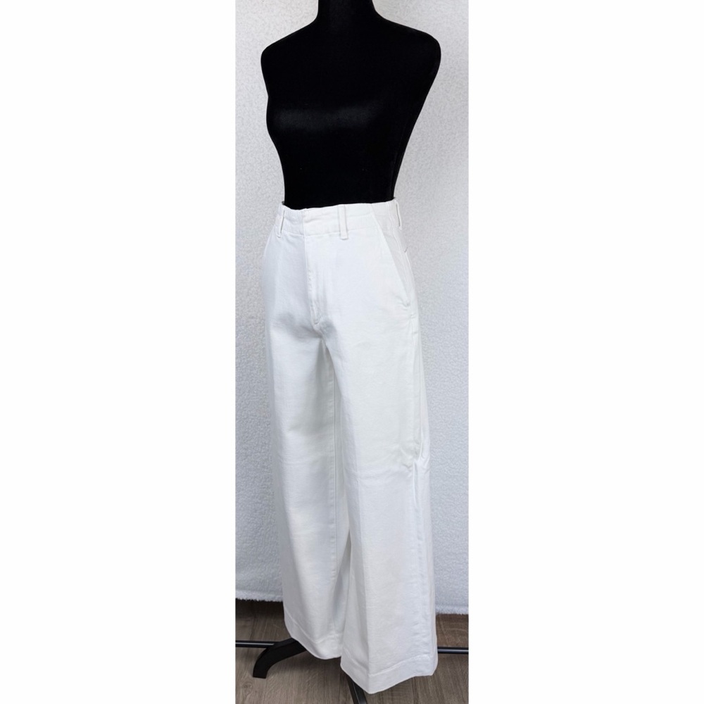 UNIQLO • White Wide-Leg High-Rise Trouser Style Jeans, XS - Picture 4 of 12